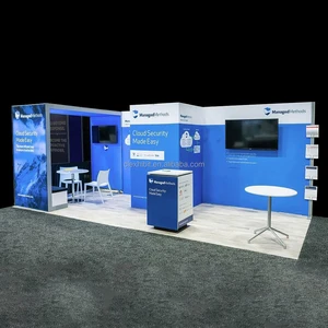 3x6m Trade Show Booth Reusable Modular Exhibition Booth Expo Stand Seg Light Box with TV Mount and Storage