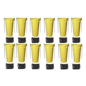TEKCNOPLAST SRL HDPE Plastic 12-Piece Industrial Design Rubbish Chute Kit with Dust Sleeves for Landfill Use Made in Italy