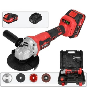 21V Brushless DIY Power Tool Industrial Angle Grinder Machine Cordless Li-ion Battery Fast Charger for Metal/Stone Cutting CE