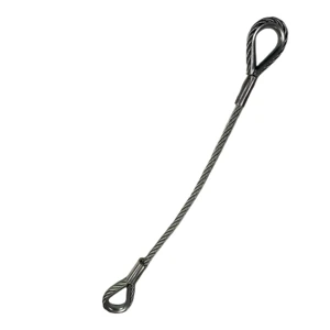 C-PIN Wire Rope Sling 5 mm Diameter Steel Wire Cable with Thimble Eyes Each End