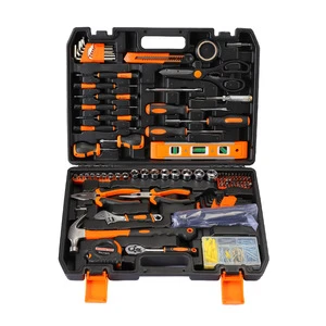 144-Piece Hand-Powered Force Tool Set with Electrical Tape Includes Box Packaging