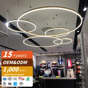 RONSE Modern High Quality Aluminum Profile LED Hanging Linear Light 5-Year Warranty Dimmable 5000K Daylight Custom Sizes IP20