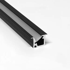 W10 H8.5mm T5 Soft Aluminum Alloy Cabinet Recessed Profile 45 Degree Oblique Lampbeam Angle 60 Emitting Diode Application