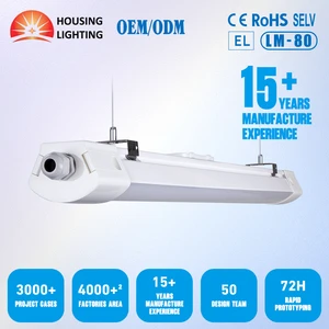 Custom Length 60cm 135cm 144cm 150cm Surface Mounted Parking Garage Lights Linkable Tri-proof Lamp with Motion Sensor