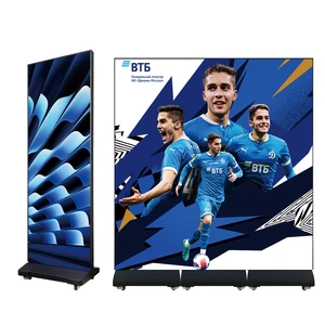 Fold Freestanding Slim LED Panel Shopping Mall Store Window HD Brightness Magnetic Modular Seamless Splicing Quick Assembly
