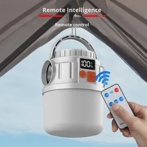 Dual Light Source Solar Rechargeable LED Camping Lamp with Digital Display Emergency Outdoor Use Model V65-3 IP Rating Other