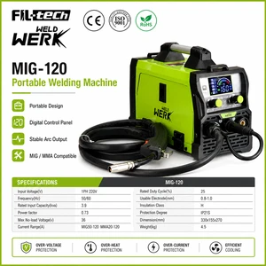 Multifunctional New Condition 0.8mm Solid Wire Diameter MIG TIG MMA Welder Equipment Gasless Stainless Steel Welding Machine