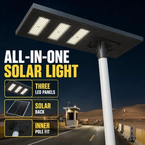 Split Solar Street Light Aluminum Housing 50-800W Photocell Dusk to Dawn Waterproof Road Light for Countryside Parking Lot