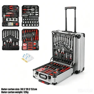 799PCS Hand Operated Trolley Tool Kit, OEM Hard Case Storage Tool Set for Home Use and Automobile Repair