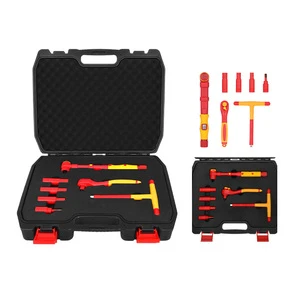 GATmatic 1000V VDE Certified Insulated Hand Socket Wrench Set 24-Piece OEM Hybrid/EV Maintenance Tool Kit High Voltage Safety