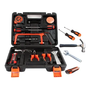 13 Piece Small Tool Kit, Home Repair Hand Tool Kit, Mini Portable Tool Set with Plastic Tool Box Storage Case