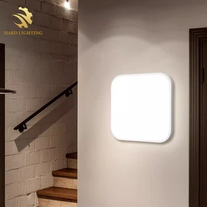 Minimalist Style LED Wall Lamps Round Stair and Square Plastic Design for Corridor Aisle Courtyard Lighting
