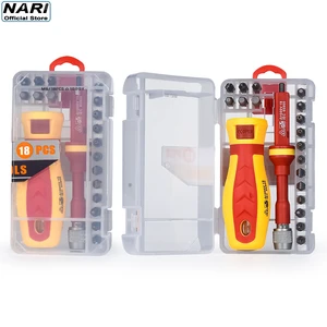 Hot Sale 18 1 CRV Electrician Special Flat Cross Bit Magnetic Screwdriver Set Home Repair Tool Plastic OEM Customizable
