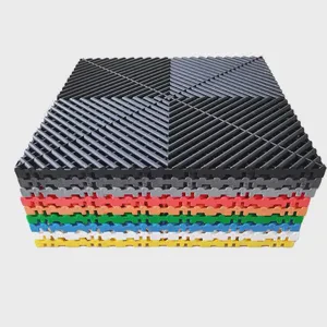 Interlock PP Garage Flooring Tiles,Tiles Floor,Slab Rib Garage Floor PP Floor Mat