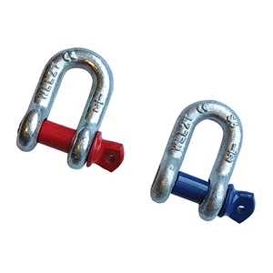 Zinc Plated/Hot Dip Galvanized High Tensile Straight D Shackle Bow Shackle 2 Ton