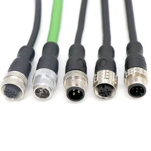 M12 Male Socket Connector Internal Locking Type IP67 Waterproof Copper Alloy Housing 5/6/8 Pin Automotive Telecom Connectors