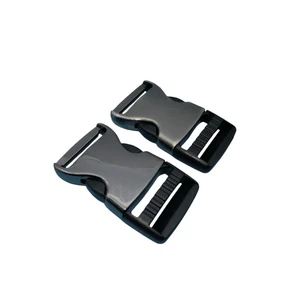 2026 Manufacturer Direct Black Customized Logo Plastic Belt Buckle Adjustable Side Release Buckle Side Release Buckle