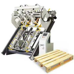 New CE Semi Automatic Stringer Coil Nails European Wood Pallet Nailing Machine For Sale
