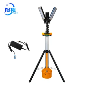 Hot Selling Rechargeable 180W LED Working Light Tower with Telescopic Mast for Construction Site Emergency Portable Lighting
