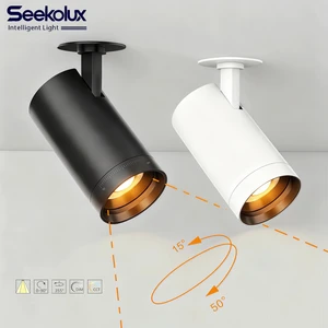 New Arrival Modern IP44 CCT Recessed Adjustable Zoomable Spotlight 15W/24W/35W Dimmable AntiGlare COB LED Ceiling Indoor
