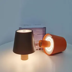 LED Bottle Lamp Battery Portable Table Lamp Waterproof Cordless Night Light for Outdoor Restaurant Bedroom Black