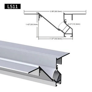 90.5*36MM For Ceiling Light Bar Lighting Black Strips Extrusion Recessed Drywall Gypsum Trimless Plaster In Aluminium Led Profil
