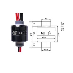 A4H Factory Direct High Current 30A Mercury Slip Ring M430 Durable Rotary Electrical Connector 4 Wires
