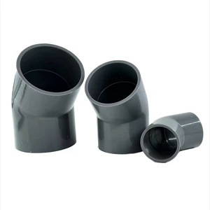 High Quality UPVC PVC Pipe Fitting ANSI/DIN/JIS Standard PVC 45 DEG ELBOW Size 2 Inch Pipe Fitting Smooth Surface