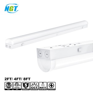 Led Shop Light Strip Linear Hanging Lights 4FT 8FT 15-100W 1300Lm 5CCT&WATT Architectural Tube Batten Fixture Pendant Lamp IP20