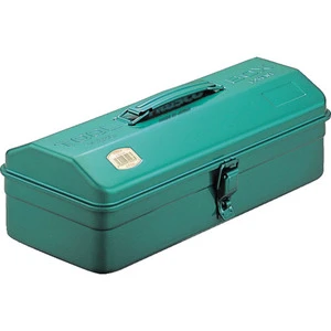 TRUSCO Japan Green Outdoor Hip Roof Tool Box Steel Enamel Surface Finish Tool Box Y-350-GN 373x164x124mm Multiple Functions