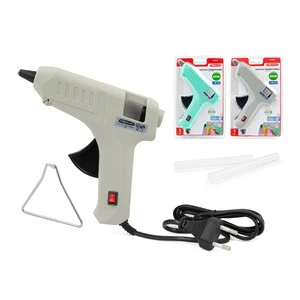 40W Single-Temperature DIY Industrial Silicone Gun 2 Bars Electric Gray Turquoise Plastic 110-220V 50-60Hz Hot Melt Glue