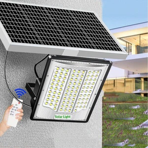 Solar LED Flood Light IP65 Waterproof Outdoor Lighting with Solar Panel Floodlight for Garden Yard Street with Remote Control