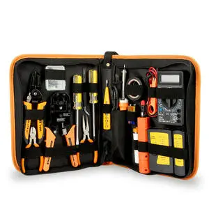 Hot Sale 17pcs Hand Operated Electrician Tool Set with Hard Case OEM Customizable Chrome Vanadium Steel 3-Year Warranty