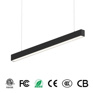 High-end Office 36W 4FT 3CCT 4680LM Pendant Mounted Linear Light Aluminum Linkable 0-10V Dimmable LED Linear Light