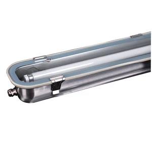 18W 36W 58W Waterproof Stainless Steel Base Toughened Glass Cover 2FT 4FT Led Tri Proof Light