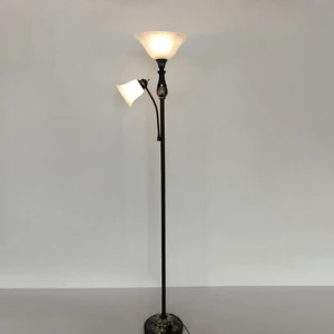 Floor Lamp Simple Design With Beige Line Shade Vertical High Arc Lamp for Living Room Bedroom Office With E27 Base Bulb