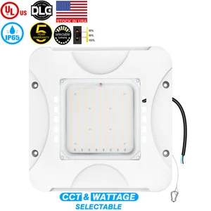 Led Gas Station Lights Us Stock Dlc Cct&power Adjustable 150w Lighting for Gas Station Canopy Lights, Garage