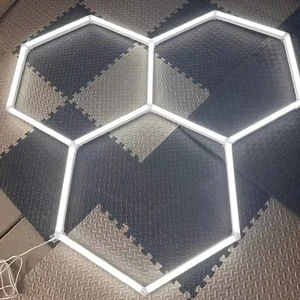 LED Hexagon Light, Bright Exhibition Lighting with Wide-Angle Illumination - Ideal for Trade Show Booths & Display Areas