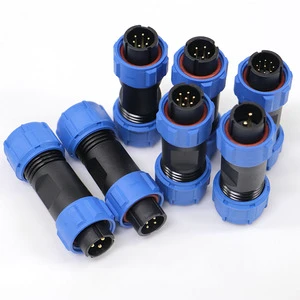 Linconn SP13 P13 Circular Straight Male/Female Adapter Plastic IP68 Automotive Outdoor Watertight Electrical Connector