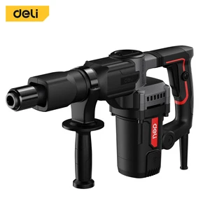 Deli EDE-DG5-2E Red Power Tool Electric Pick Heavy Duty High Power Through Wall Impact Concrete Slotting Multi-functional