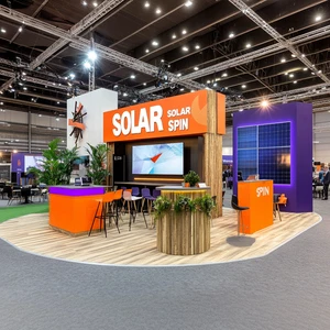 20x20ft Reusable Exhibition Booth Light Box 3x3m Fair Stand Solar Energy Expo Trade Show Booth Exhibit for RE Southeast