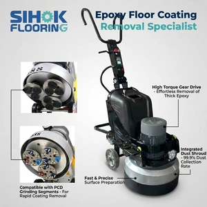 Industrial Heavy Duty 7.5KW 10HP 580mm Working Width Gear Driven 380V 3 Phase Planetary Concrete Floor Epoxy Grinding Machine