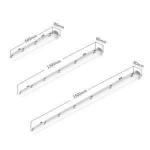 High Quality 600mm 1200mm 1500mm Optional Garage Power Led Batten Lamp IP66 120lm/w Led Linear Tri-proof Light