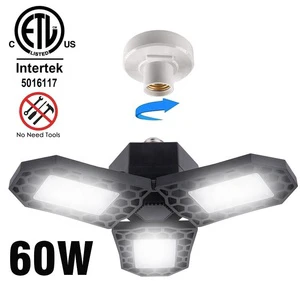 Hot Sale 60W LED Garage Light ETL Certificated Garage Lights Deformable LED Garage Light