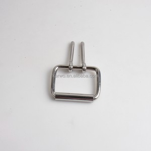 Factory Customized Double Pin Heavy Duty Stainless Steel Replacement Metal Buckle Double Prong Square Belt Buckle