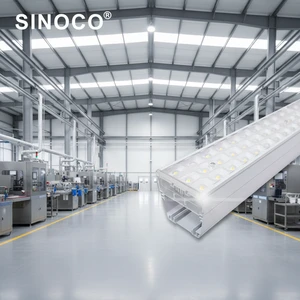 Sinoco High Batten Large Linear LED Indirect Suspended Shopping Mall Lighting Glare-Free Seamless Fitting IP20 5-Year Warranty