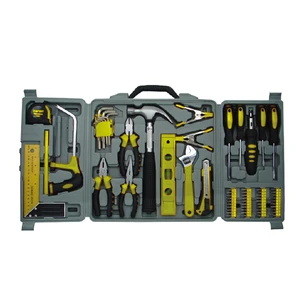 Multi-function 69PCS Hardware Household Hand Tool Kit Set,Screwdriver, Pliers,Adjustable Wrench,Saw,Level,Knife