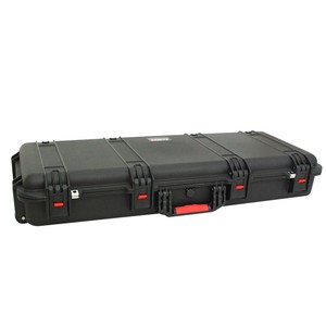 Wholesale IP67 Waterproof PP Hard Plastic Shockproof Toolbox Gun Case With Wheels Custom Color Logo Foam