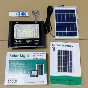 2025 Premium Outdoor IP67 Waterproof Solar LED Floodlight Aluminum Body with Solar Panels Premium Solar Flood Lights