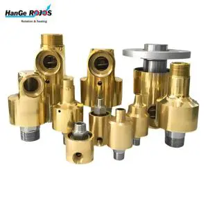 Factory Customized HS-G Type Brass Dual Channel Water Rotary Swivel Joint Rotary Union with Threaded Fixed Link